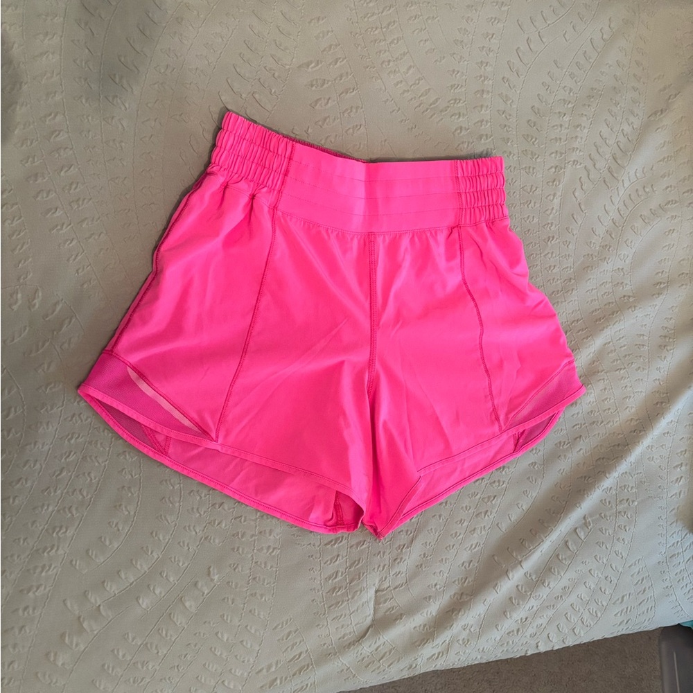 lululemon athletica Sonic Pink Hotty Hot Shorts High Rise